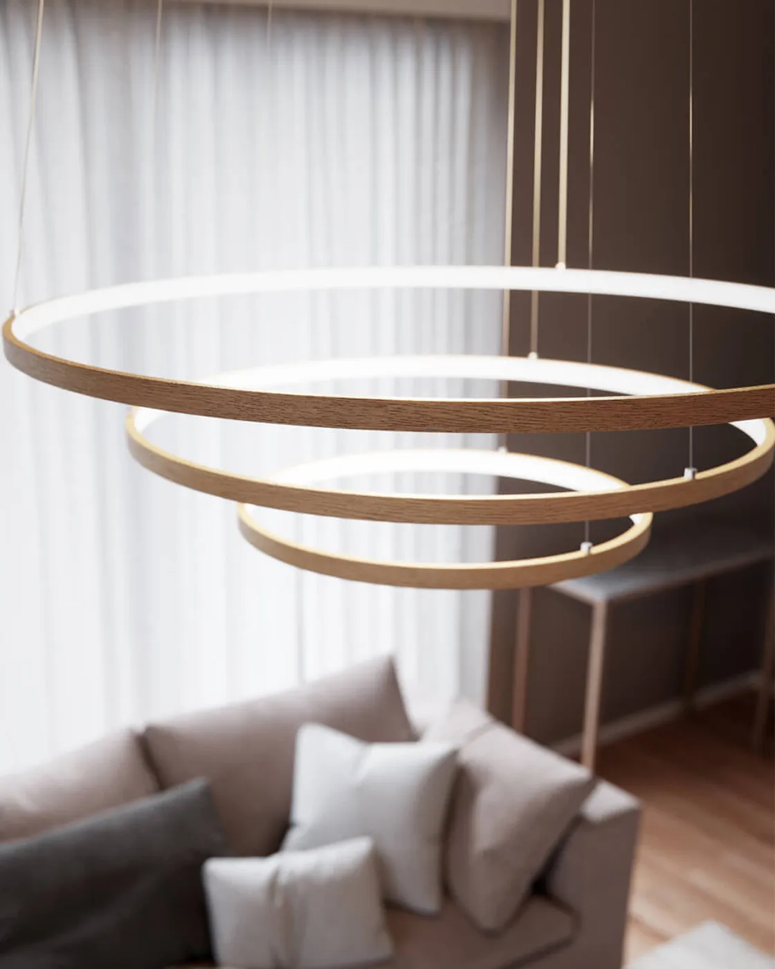 Trione plafondlamp Ø80 cm, Naturel By Rydéns