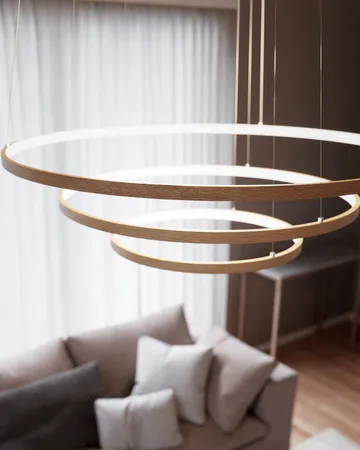 Trione plafondlamp Ø80 cm - Naturel - By Rydéns