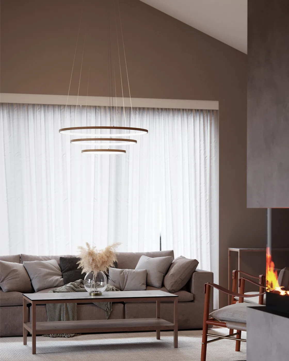 Trione plafondlamp Ø80 cm, Naturel By Rydéns