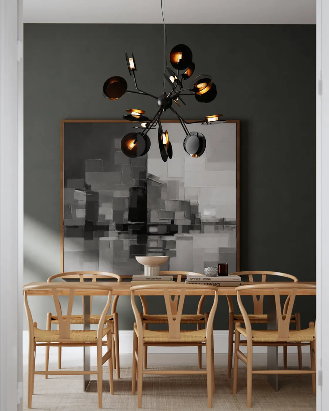 Turno hanglamp Ø80 cm, Mat zwart-goud By Rydéns