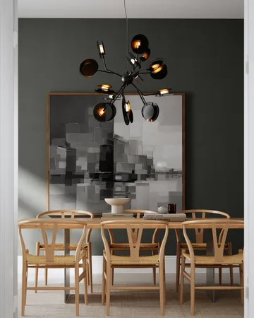 Turno hanglamp Ø80 cm - Mat zwart-goud - By Rydéns