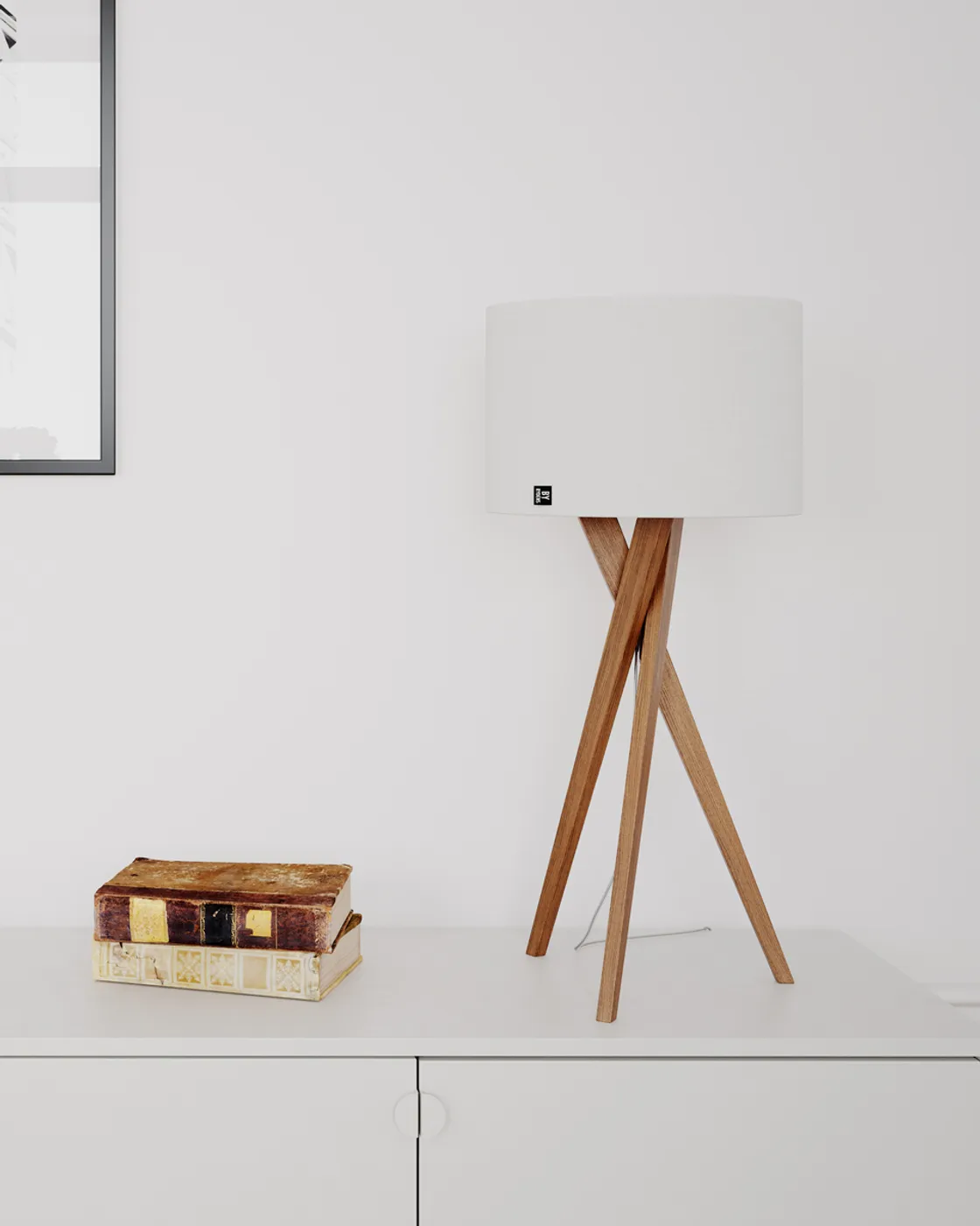 Vega tafellamp 55 cm, Gewaxte eiken-wit By Rydéns