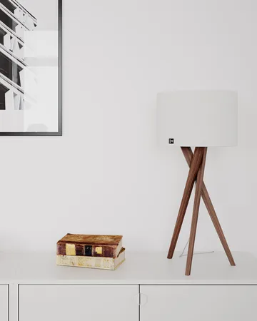 Vega tafellamp 55 cm - Walnoot-wit - By Rydéns