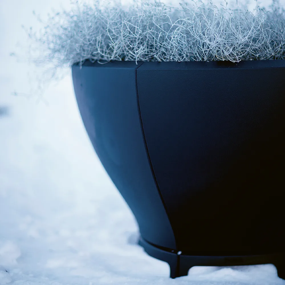 Blom bloempot, Zwart, klein Byarums bruk