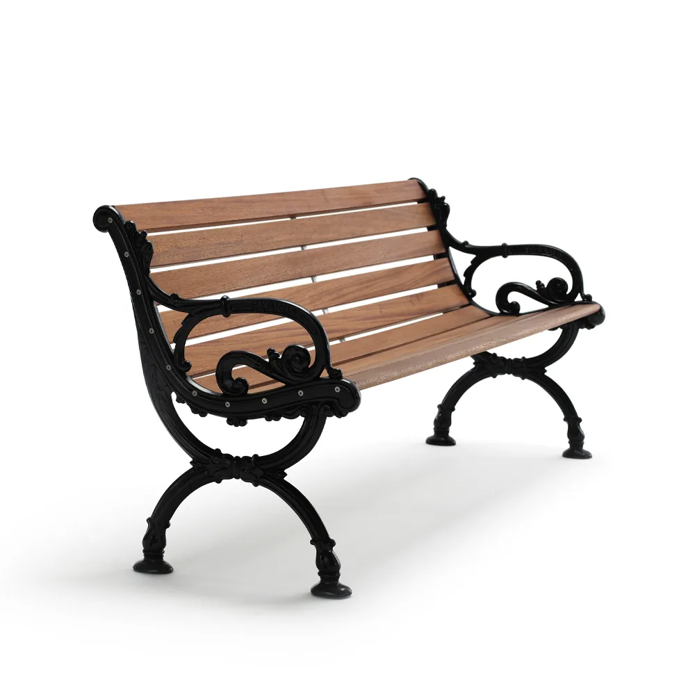 Byarum bank, Mahonie, zwart frame, 185 cm Byarums bruk