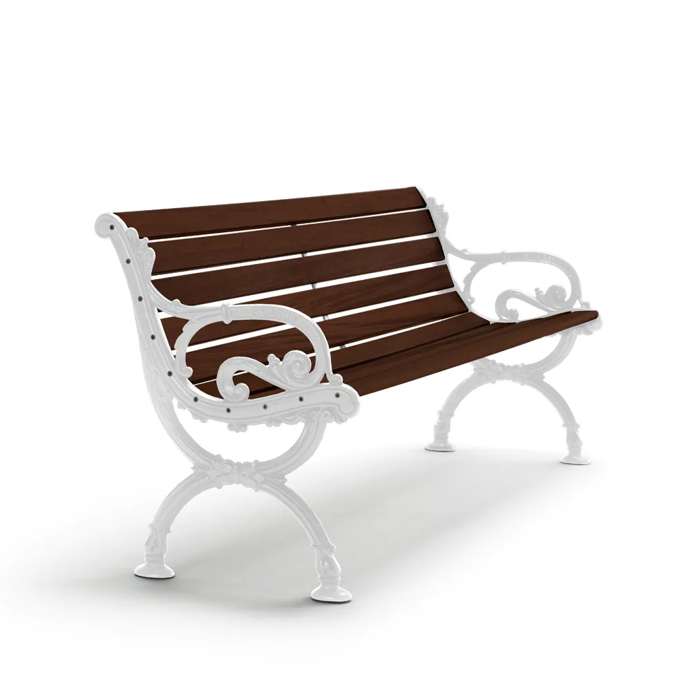 Byarum bank, Sparrenhout bruine beits, wit frame, 155 cm Byarums bruk