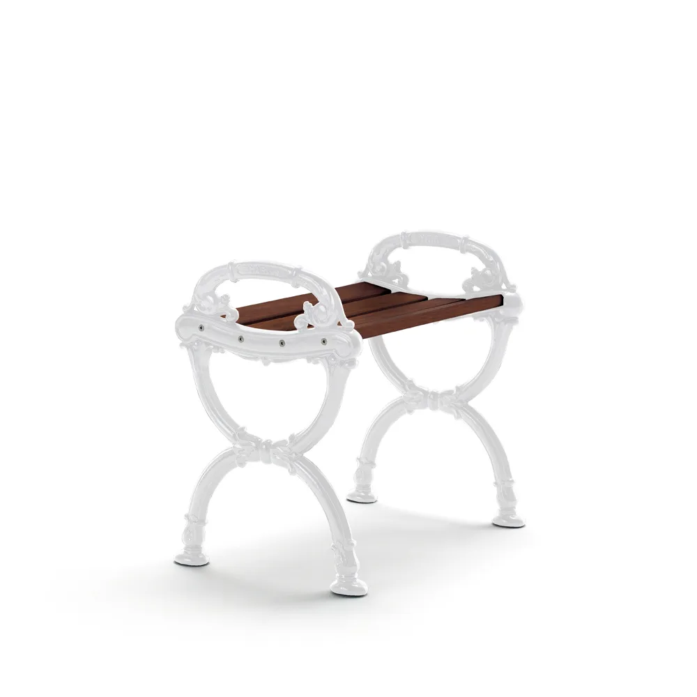 Byarum kruk, Sparrenhout bruine beits, wit frame Byarums bruk