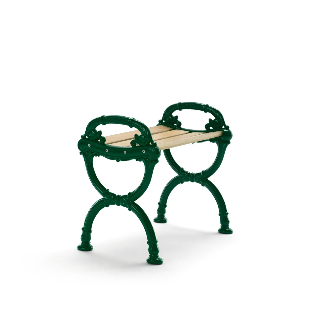 Byarum kruk, Sparrenhout geïmpregneerd, groen frame  Byarums bruk