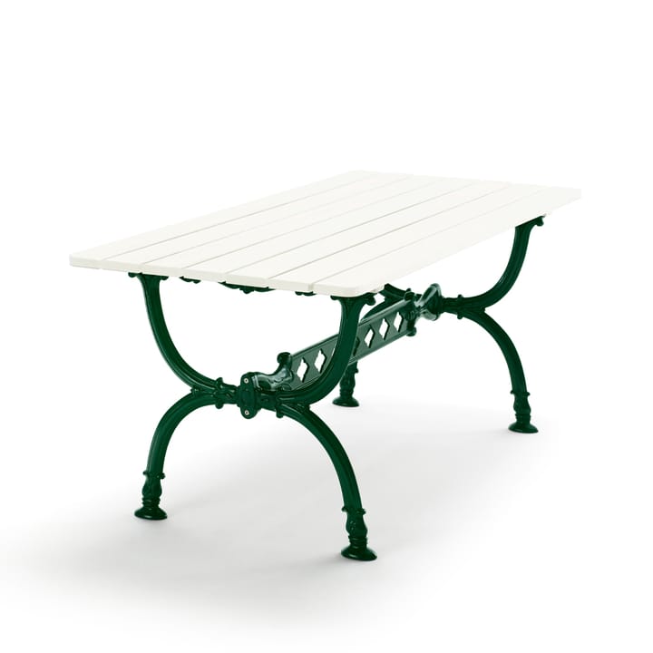 Byarum tafel 142x72 cm - Wit gelakt sparrenhout, groen frame - Byarums bruk