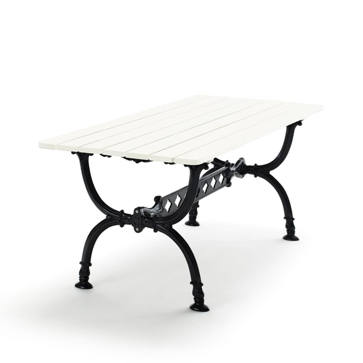 Byarum tafel 142x72 cm - Wit gelakt sparrenhout, zwart frame  - Byarums bruk
