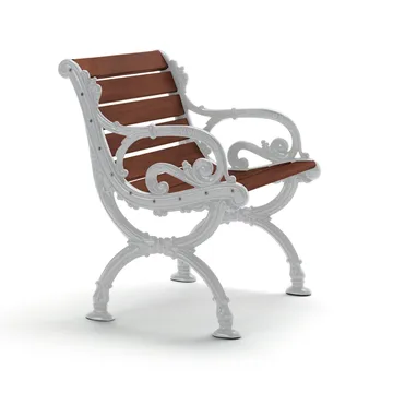 Byarum tuinstoel - Sparrenhout bruine beits, onbewerkt aluminium frame - Byarums bruk