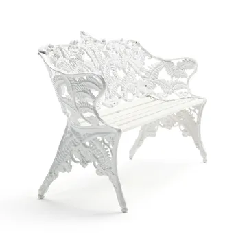 Classic bank - Wit gelakt sparrenhout, wit frame - Byarums bruk