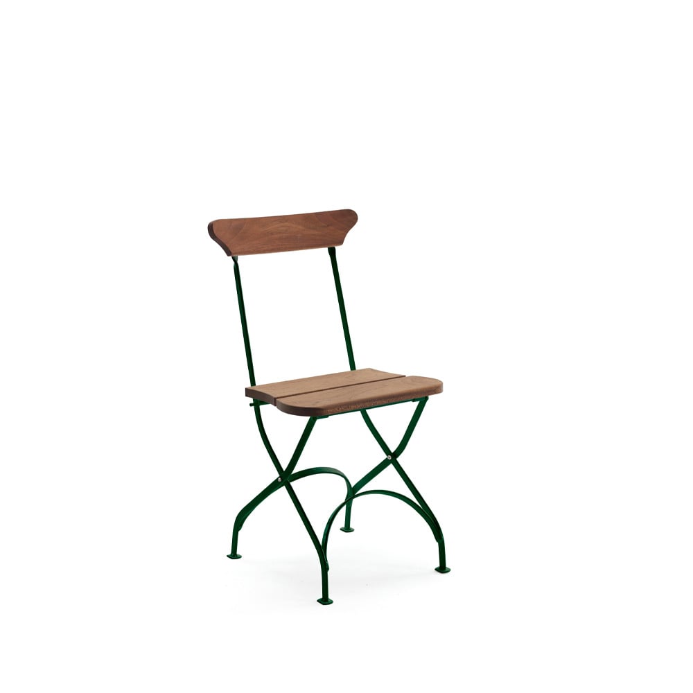 Byarums bruk Classic No.2 stoel Mahonie olie, groen frame