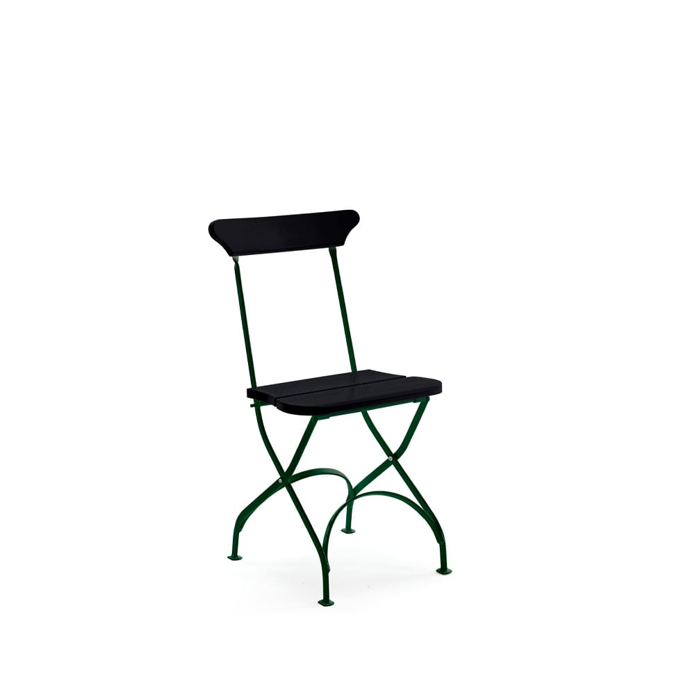 Byarums bruk Classic No.2 stoel Zwart, groen frame | Scandinavisch Interieur | Tuinstoelen | Zwart