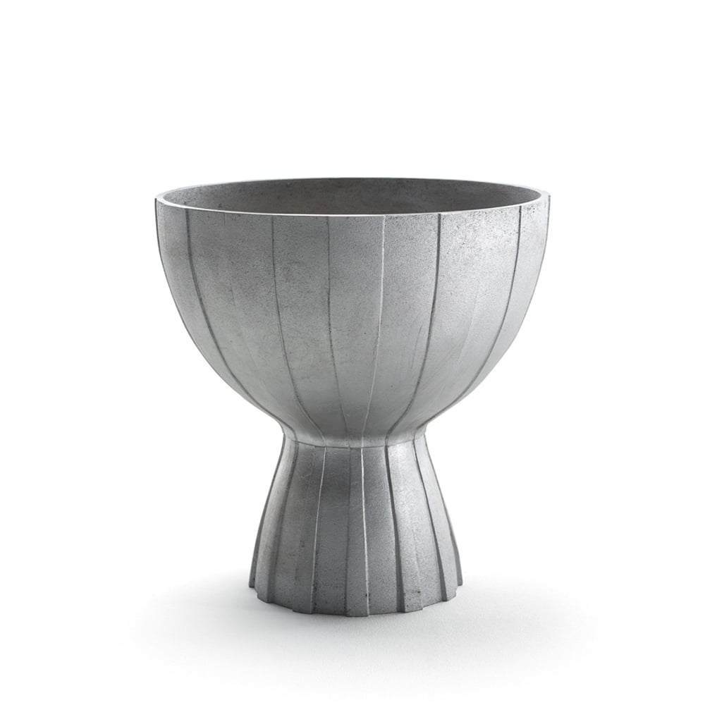 Byarums bruk Duett bloemenkruik o42 cm Aluminium | Scandinavisch Interieur | Bloempotten | Zilverkleurig