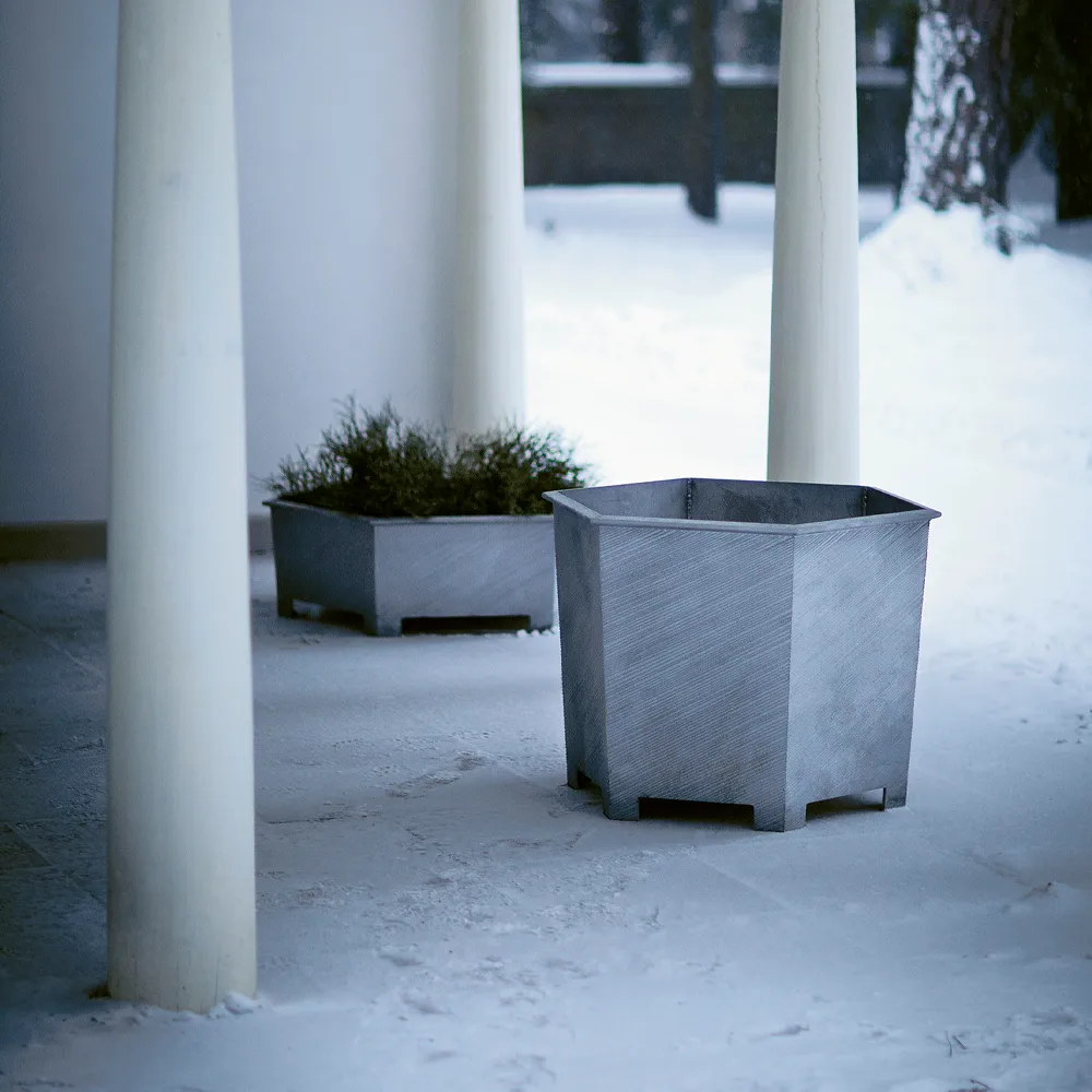 Hexagon bloempot, Zwart, no.3 Byarums bruk