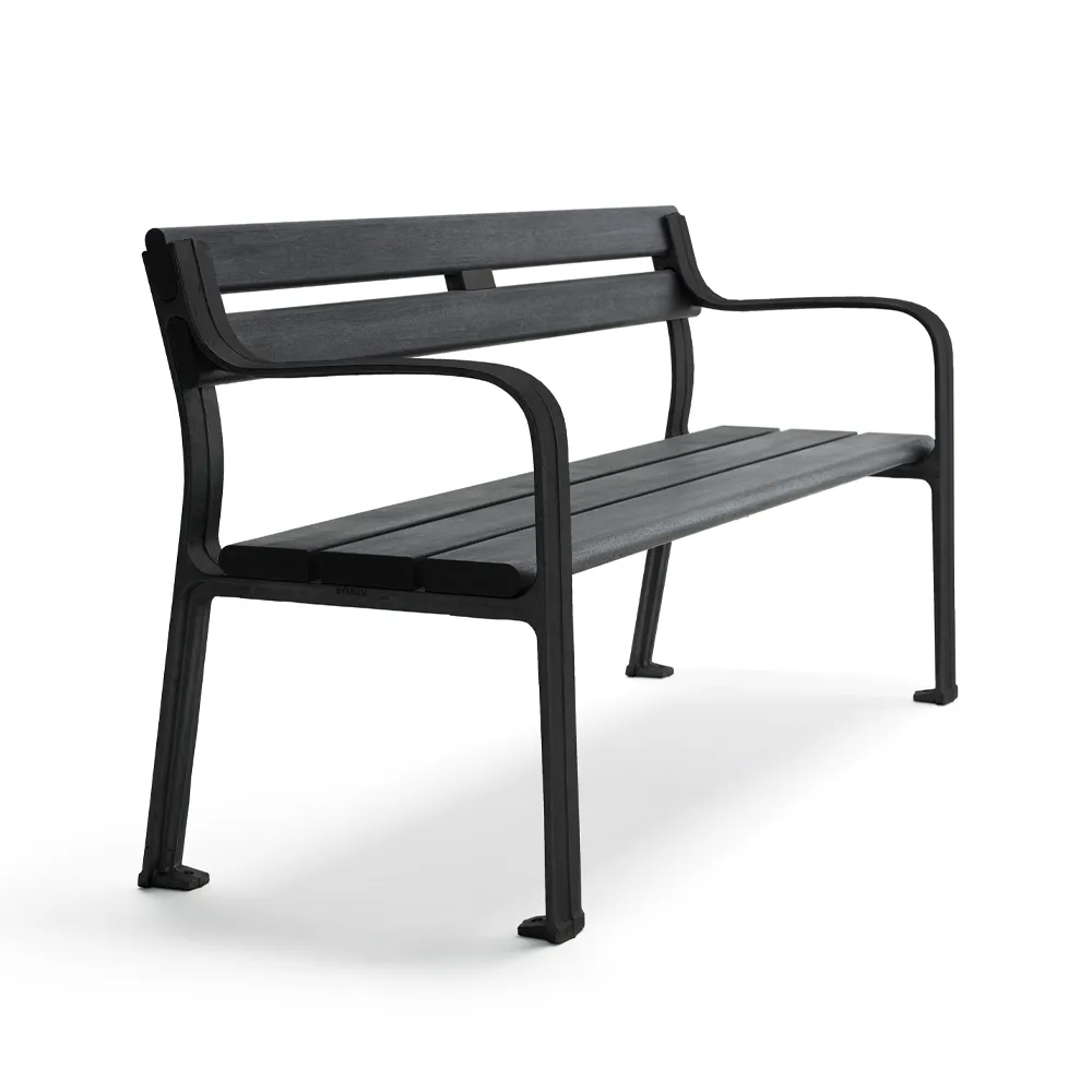 Joy bank, Mahonie zwarte beits, zwart frame Byarums bruk