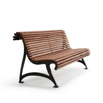 Jujol bank - Mahonie, zwart frame - Byarums bruk