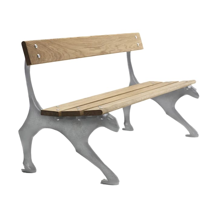 Kattsoffa bank - Geolied eiken–ruw aluminium - Byarums bruk