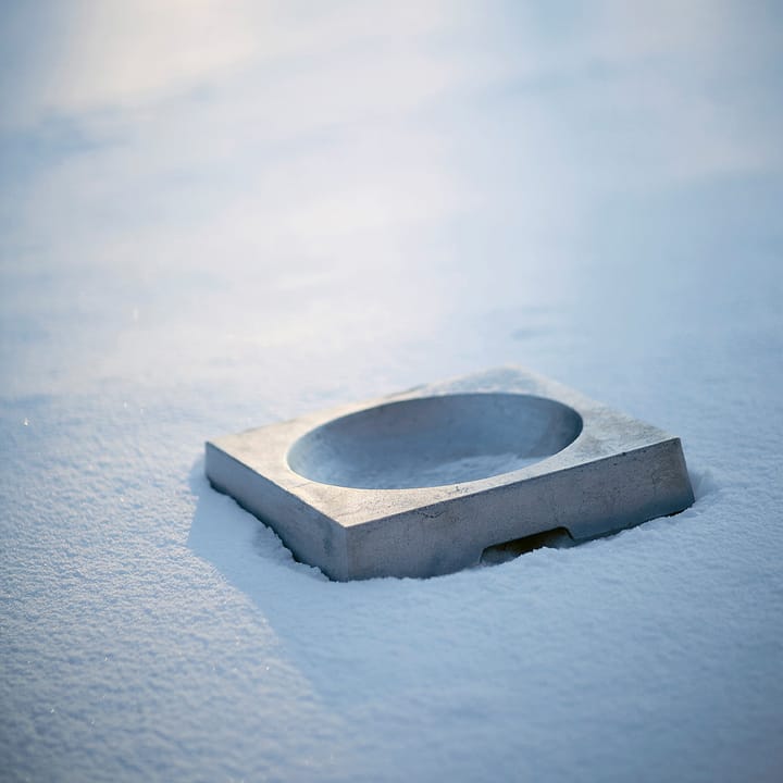 Kvadrat vogelbad, Aluminium zandgegoten Byarums bruk