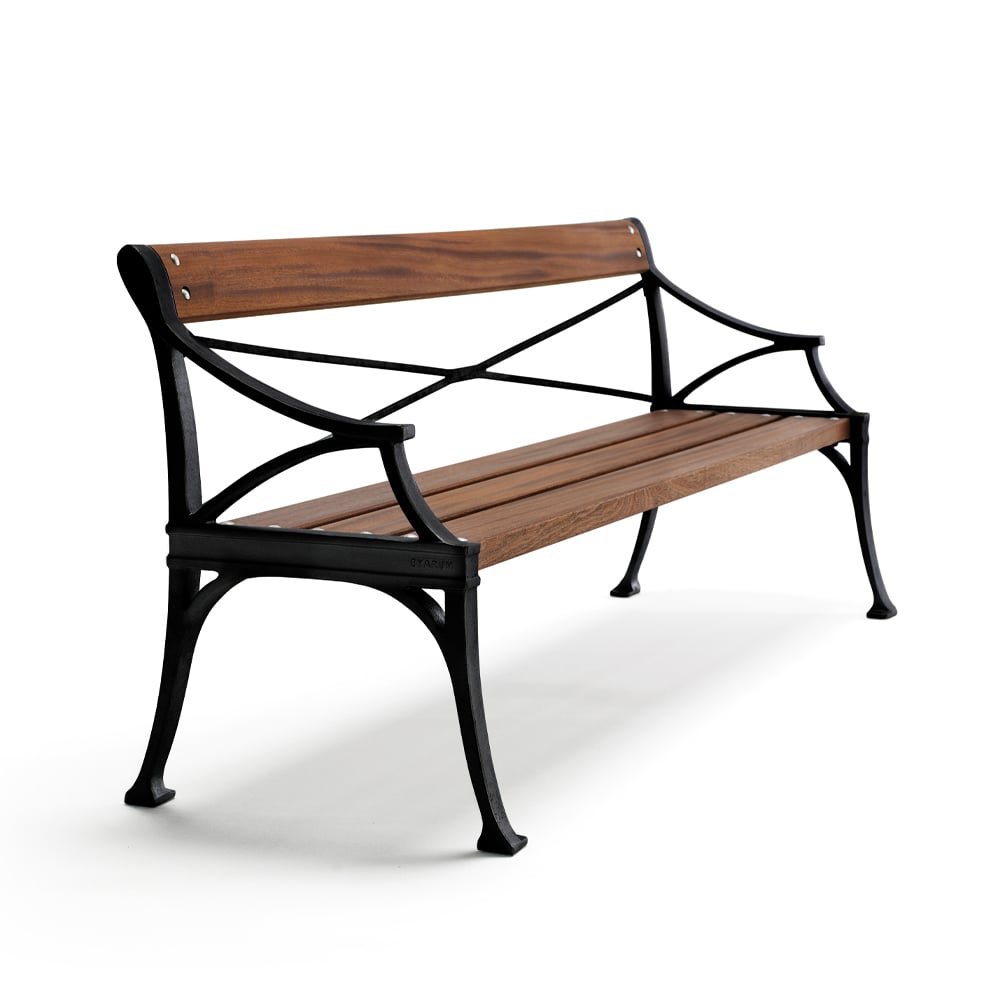 Byarums bruk Lessebo bank Mahonie, zwart frame
