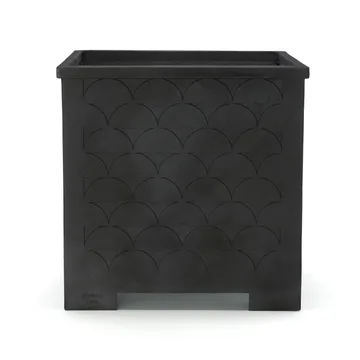 Relief bloempot - Zwart, groot - Byarums bruk