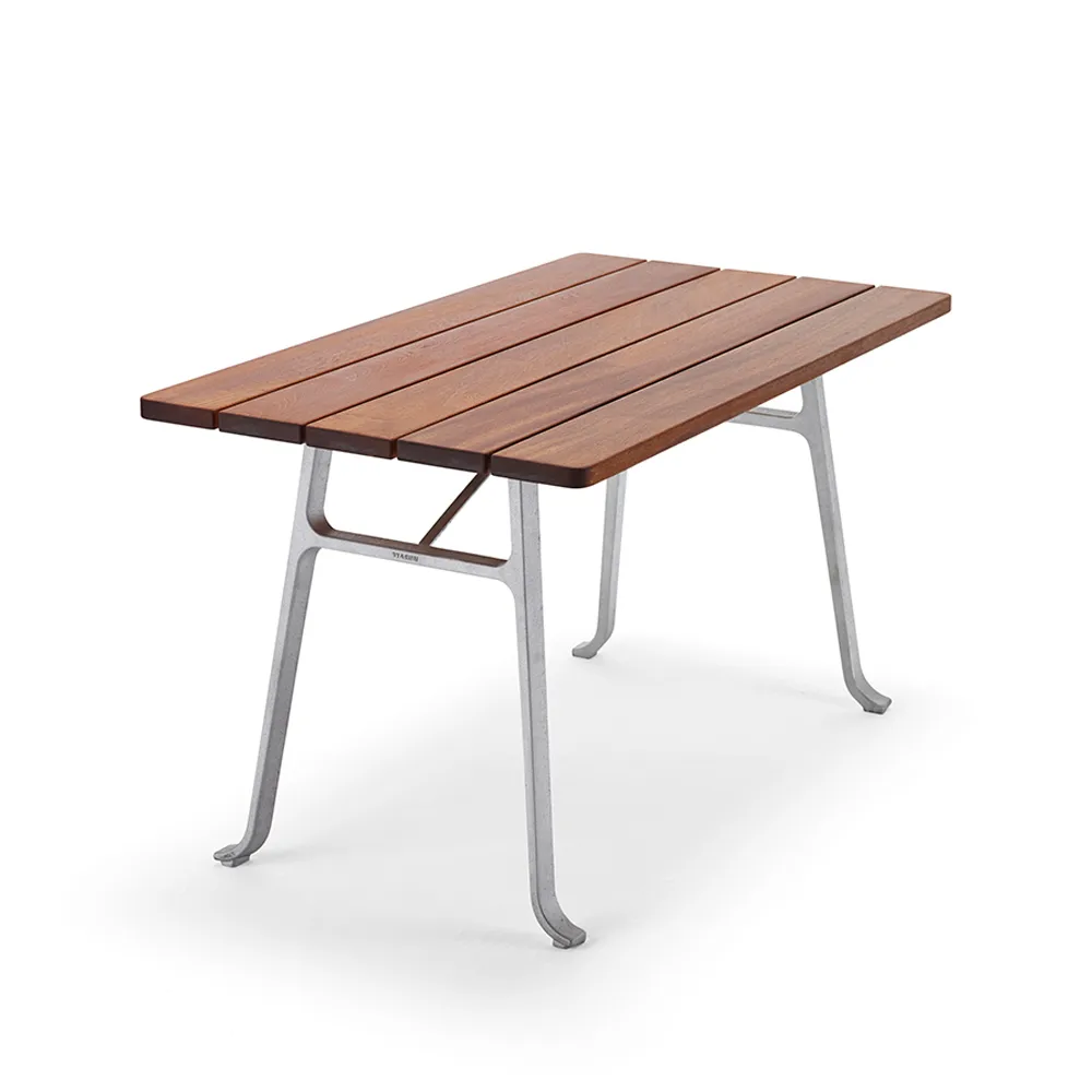 Seriff tafel, Mahonie olie, onbewerkt aluminium frame Byarums bruk