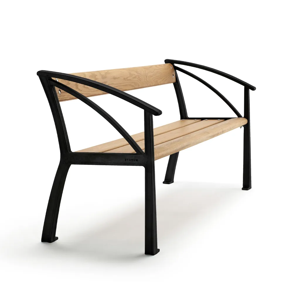 Vasa bank, Eiken olie, zwart frame Byarums bruk