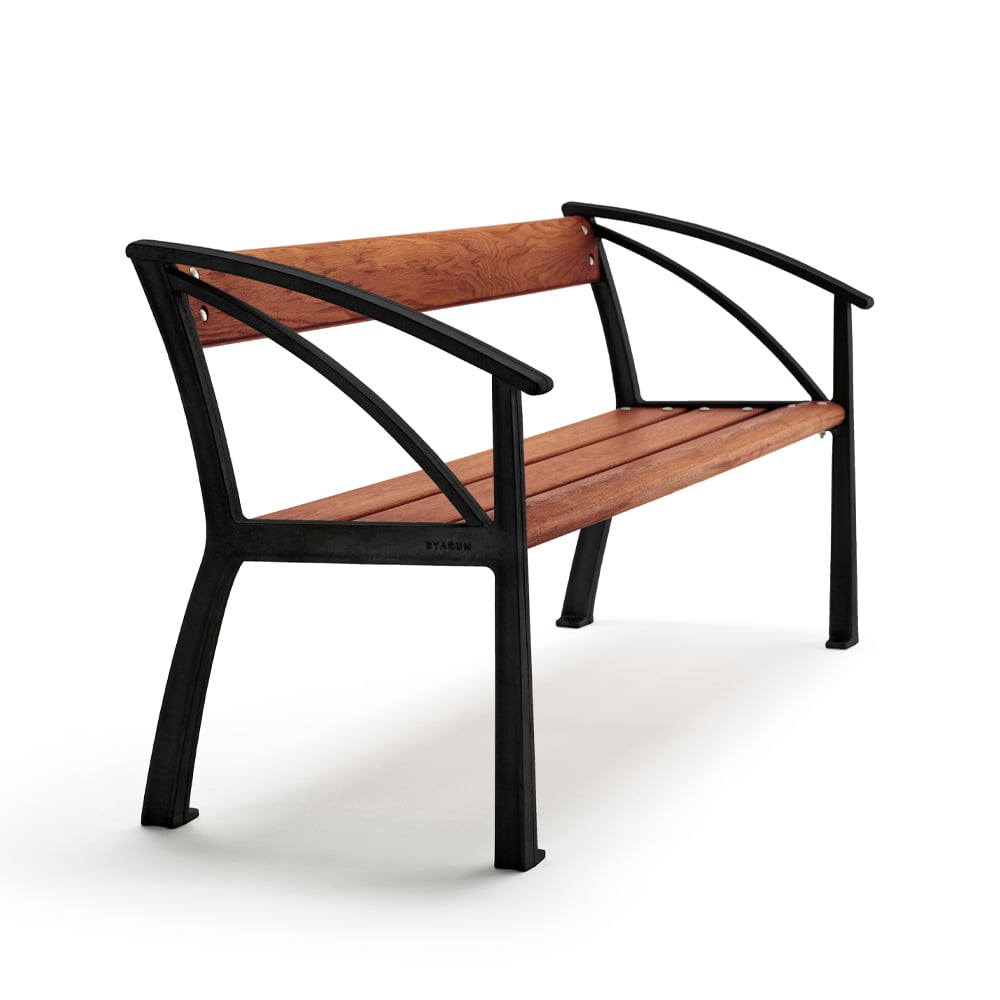 Byarums bruk Vasa bank Mahonie, zwart frame