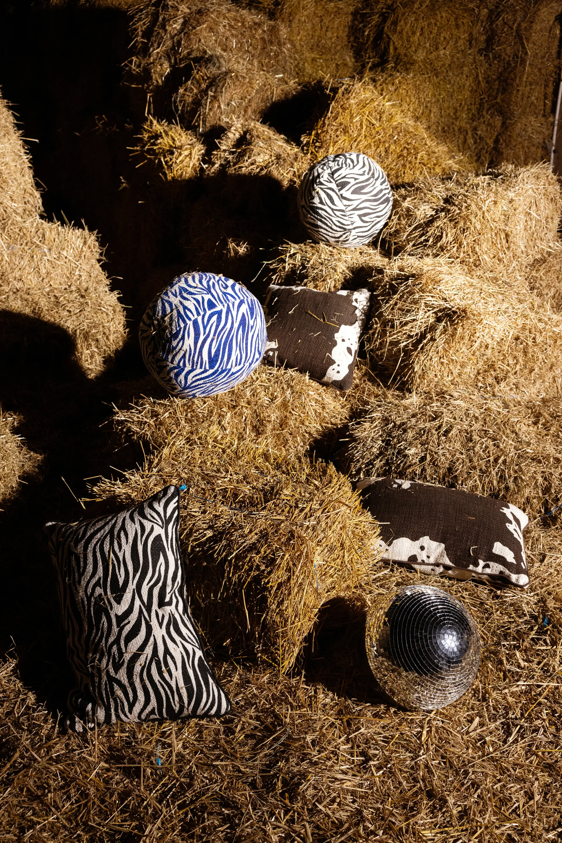 Anima kussen L 40x60 cm, Zebra-zwart Byon