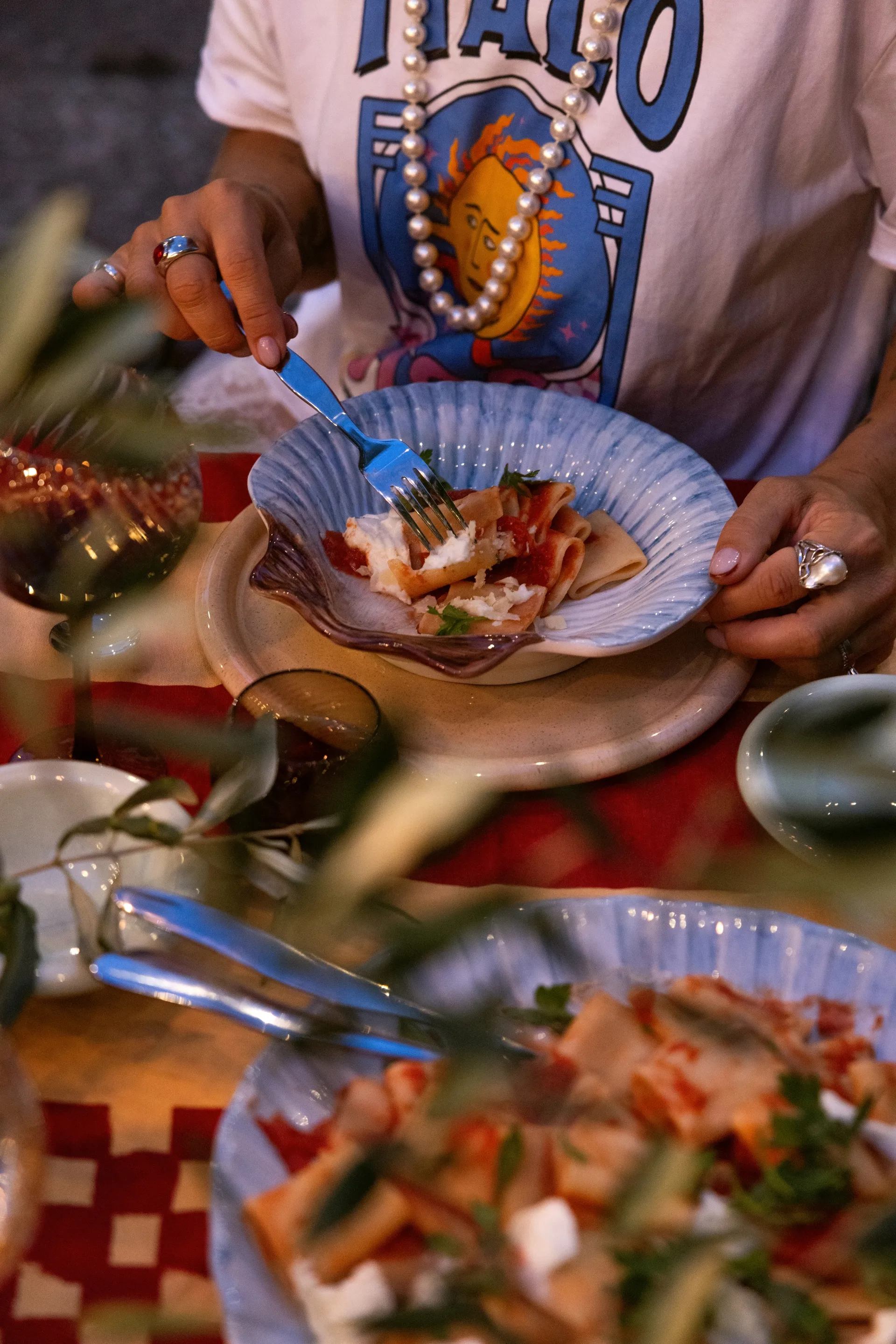 Armona bord 23,5x23,5 cm, Lichtblauw Byon