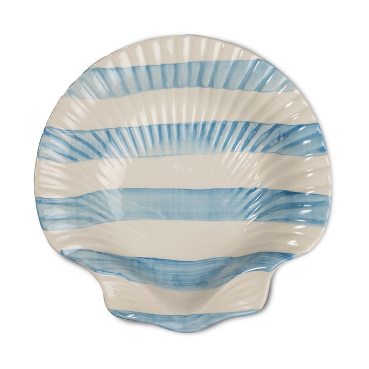 Armona stripe bord 23,5x23,5 cm - Lichtblauw-wit - Byon
