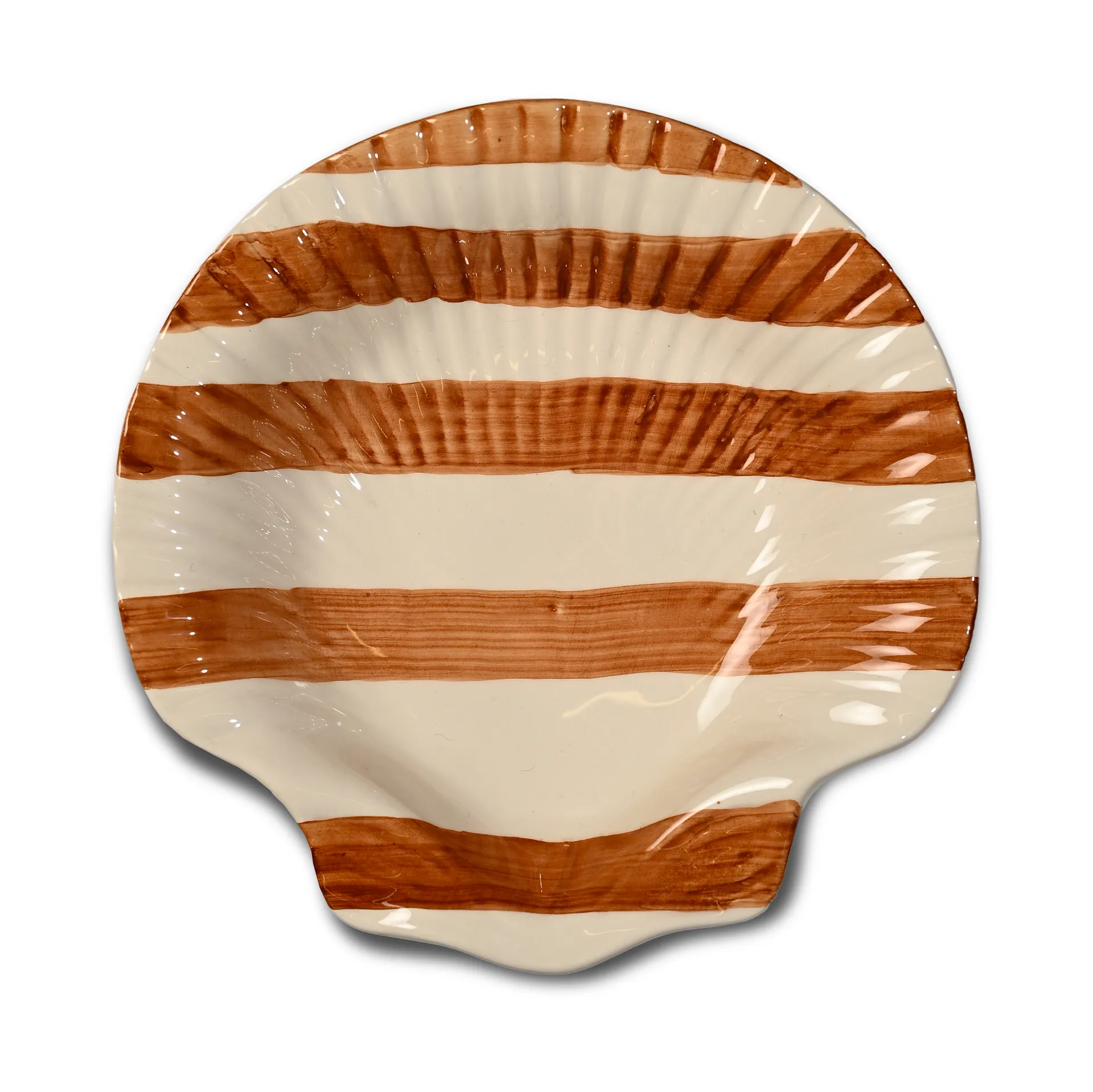 Armona Stripe bord 23,5x23,5 cm, Lichtbruin-wit Byon