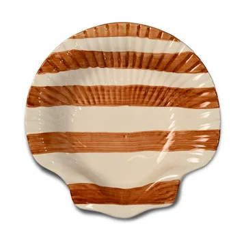 Armona Stripe bord 23,5x23,5 cm - Lichtbruin-wit - Byon