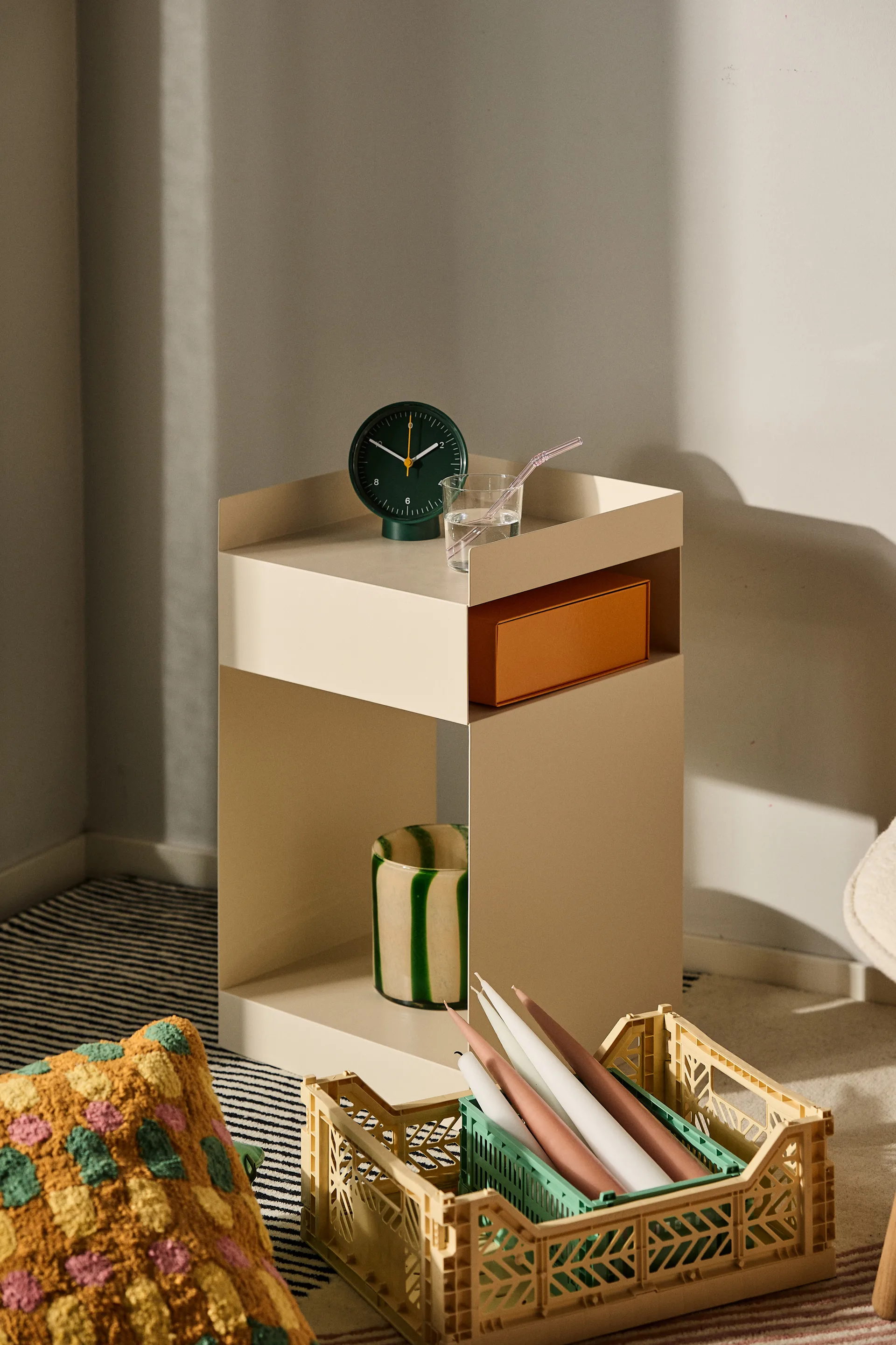 Calore theelicht-vaas M Ø15 cm, Green-beige Byon