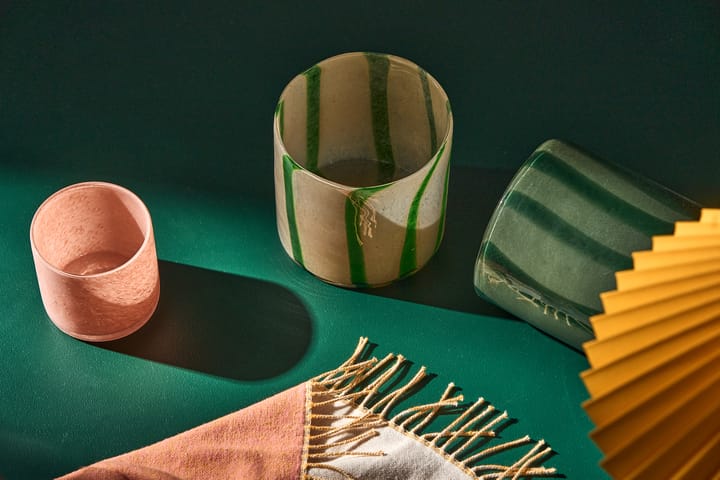 Calore theelicht-vaas M Ø15 cm, Green-beige Byon