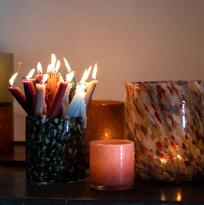 Calore waxinelichtjeshouder M Ø15 cm, Lime Byon