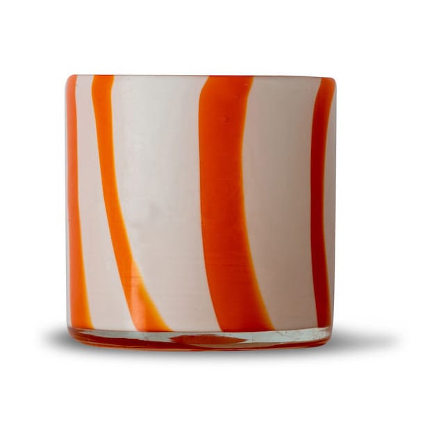 Calore waxinelichtjeshouder XS Ø10 cm - Orange-white - Byon