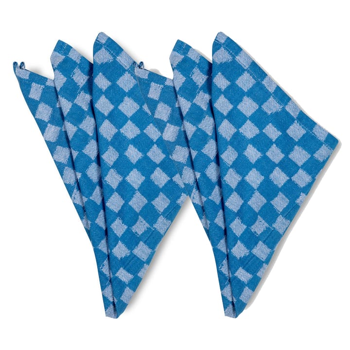 Checki stoffen servet 2-pack - Blauw - Byon