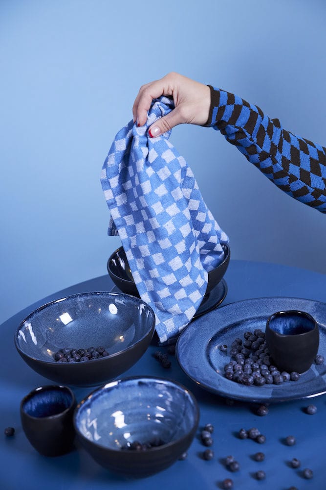Checki stoffen servet 2-pack, Blauw Byon