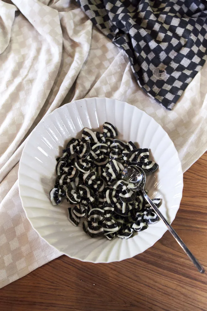 Checki stoffen servet 2-pack, Zwart Byon