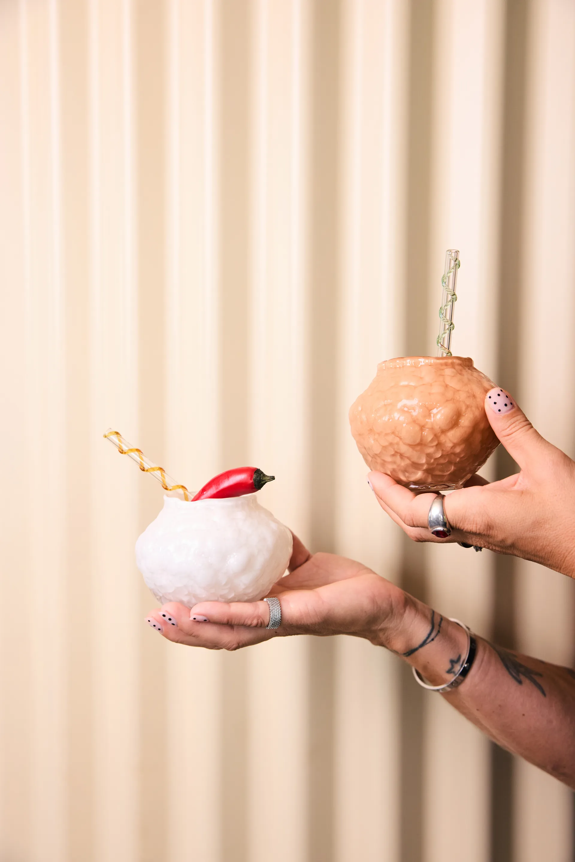 Corallo vaas mini 11x11x8 cm, Gebroken wit Byon