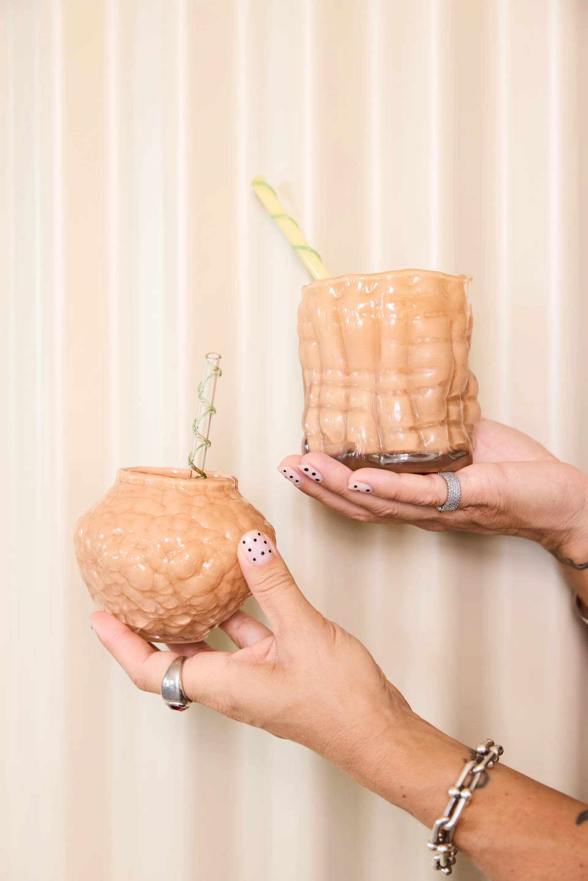 Corallo vaas mini 11x11x8 cm, Perzik Byon