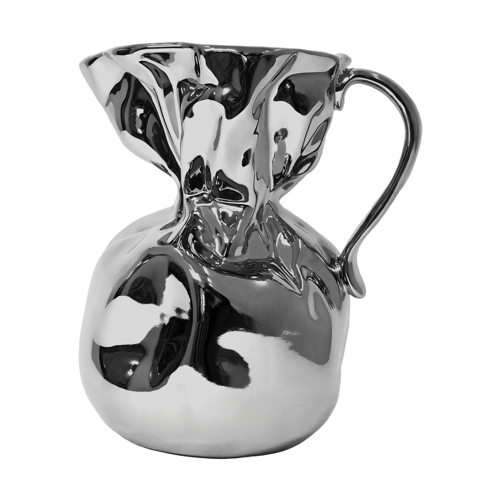 Crumple vaas, Zilver Byon