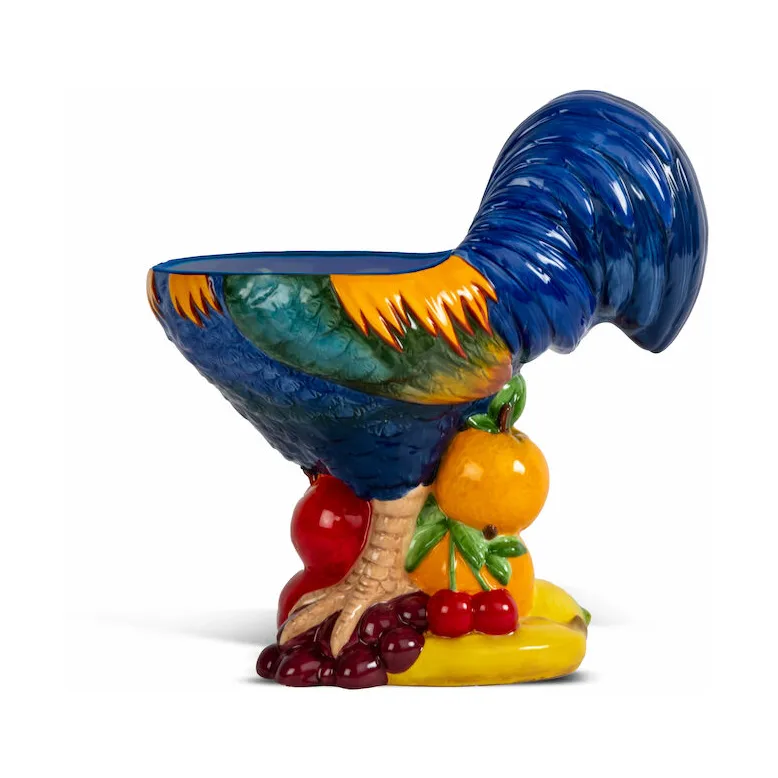 Fruity Rooster kom, Blauw Byon