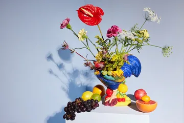 Fruity Rooster kom - Blauw - Byon