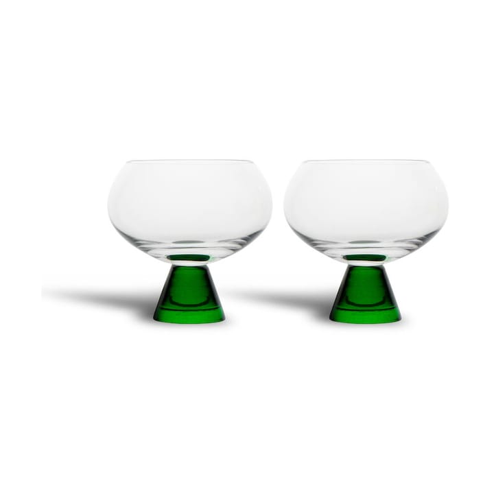 Indy glas 24 cl 2-pack - Groen-transparant - Byon