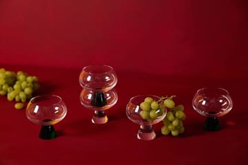 Indy glas 24 cl 2-pack - Groen-transparant - Byon