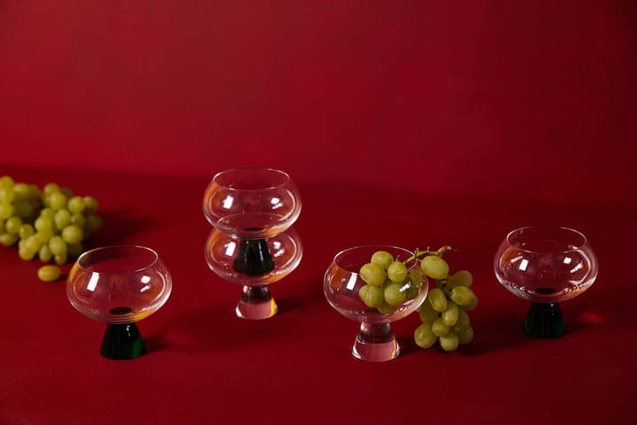 Indy glas 24 cl 2-pack, Groen-transparant Byon