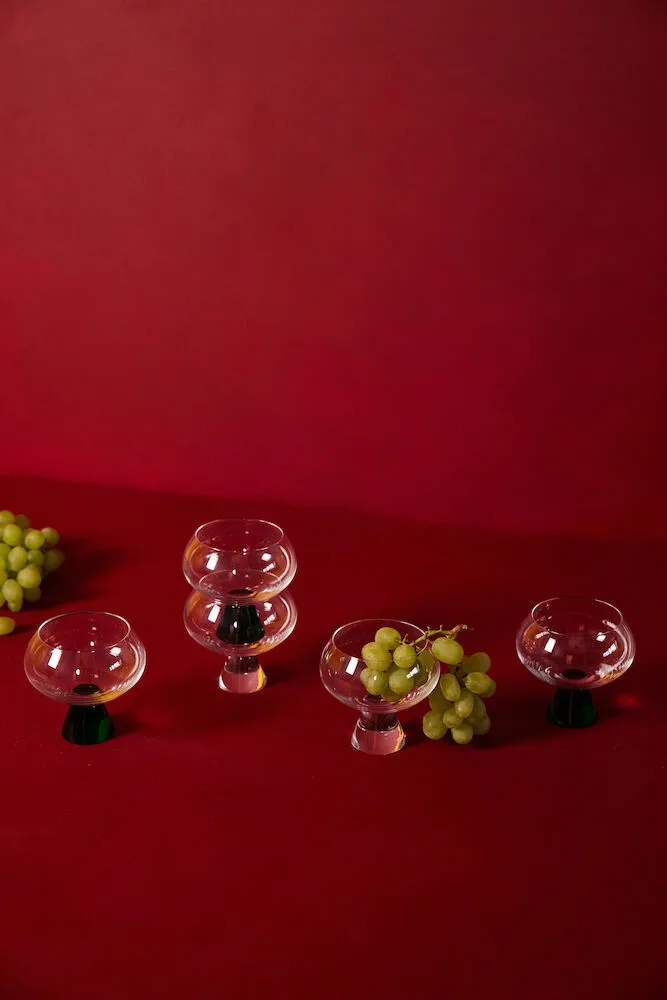 Indy glas 24 cl 2-pack, Groen-transparant Byon